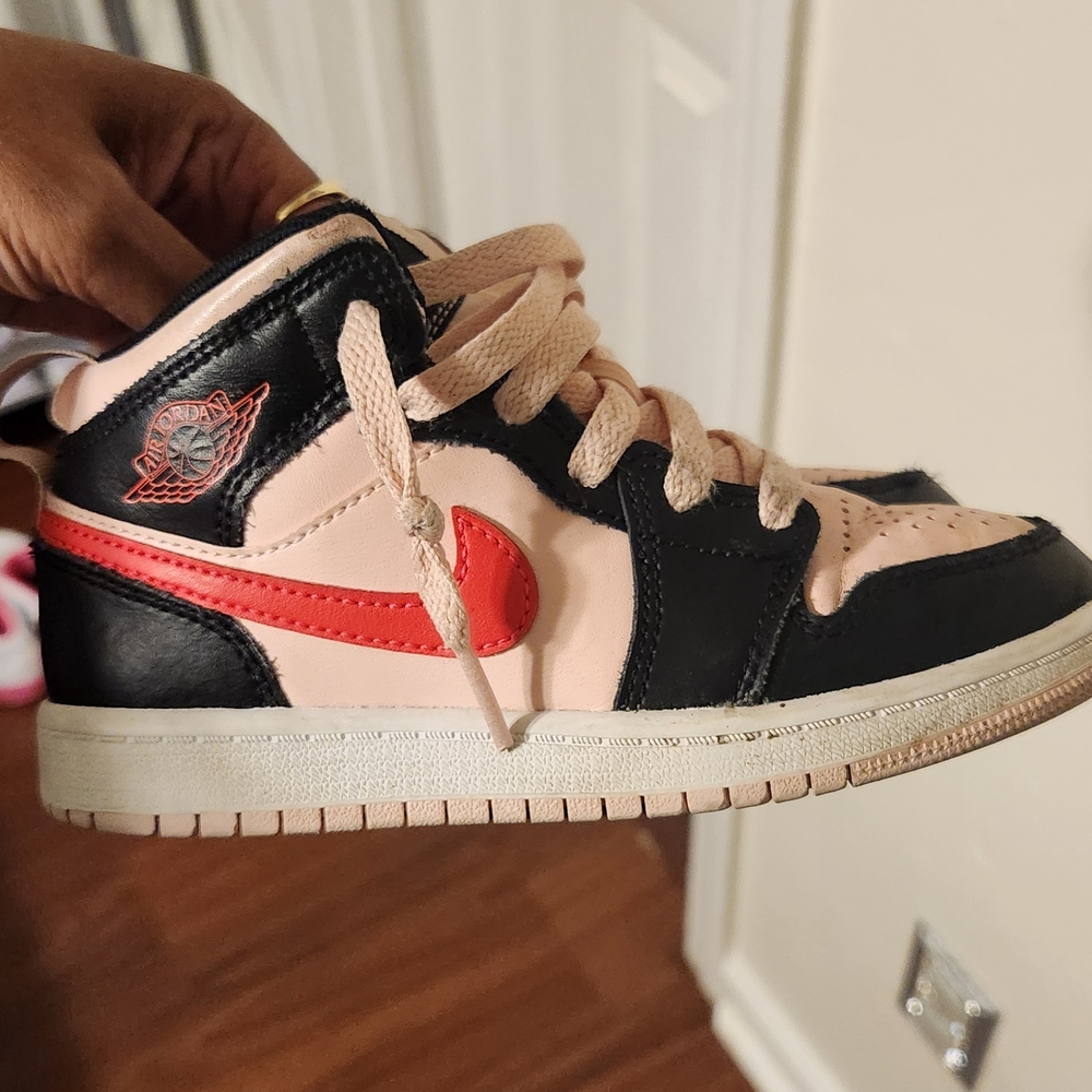 Nike Air Jordan Black and Pink Sneakers